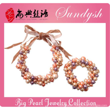 Fashion Colored Handmade Big Pearl Bubble Statement Necklace